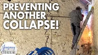 MASSIVE Wall CRACKING! Supporting the Hangar Gable End Wall