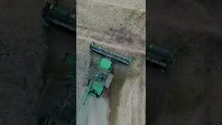 Tokyo Drift with a Combine Harvester. #farming #farmer #johndeere