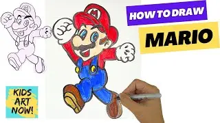 How to Draw Mario | Easy Step-by-Step Tutorial for Kids