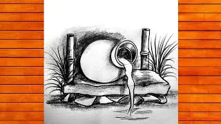 Waterfall pitcher draw and sketch