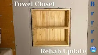 Towel Closet Built In Brrrr🥶 Rehab Update #biggerpockets #refinance