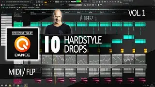 🔥10 Hardstyle Drop Melodies🎶 FLP + FREE MIDI 🎹 (Ran-D, Headhunterz, Defqon1 Style) Vol.1 (by DIGERZ)