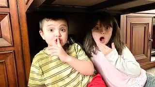 HIDING from THE MONSTER in our HOUSE!
