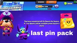 Pin pack opening for the last time in season 4 of Brawl Stars.  #BrawlStars #supercell