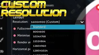 How to set a custom resolution in osu