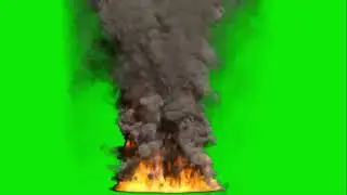Huge Fireball explosion Green Screen