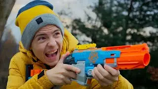 Отжал нёрф у друга! Ретро бластер Nerf Zombie Strike Sledgefire // Дизмон