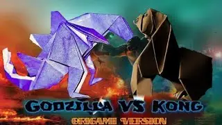 Godzilla vs Kong Paper Version || Origami Godzilla and Kingkong Tutorial