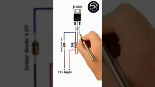 J13009 Transistor // Voltage regulator 12v to 5v // 
