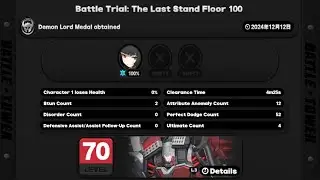 Floor 100 Miyabi Solo No Hit | Zenless Zone Zero Battle Tower: Last Stand