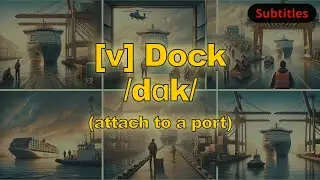 [v] Dock meaning (attach to a port) with 5 examples