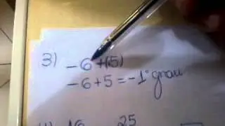 Atividade com números inteiros positivos e negativos - parte 1