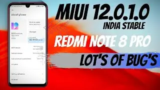 MIUI 12.0.1.0 Public Stable Update For Redmi Note 8 Pro | Miui 12.0.1.0 Redmi Note 8 Pro