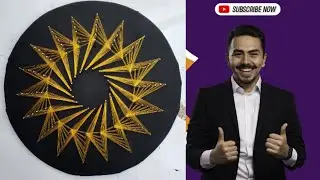 Easy Thread art muba arts #string art #easy string art
