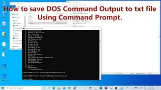 Save DOS Command Output into a Text File !!!