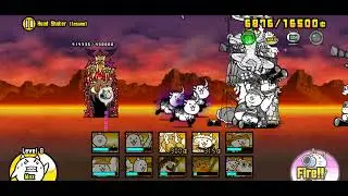 Beating the Crazed Cow pretty fast in The Battle Cats