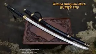 KATANA SAMURAI JEPANG SHIN GUNTO BAJA BOHLER K110 HITAM
