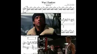 Rocky IV  WarFanfare Sheet Music Tutorial / Тема из фильма Рокки 4 Тренировки ноты пианино