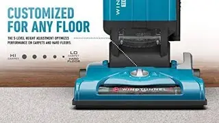 Hoover WindTunnel T-Series Tempo Bagged Upright Vacuum Cleaner with HEPA Media Filter, Blue