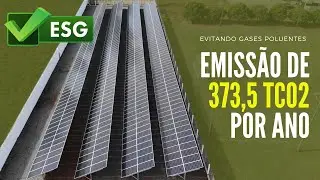 Usina de energia fotovoltaica evitar a emissão de 373,5 tCO2 de gases poluentes por ano