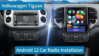 For Volkswagen Tiguan Tesla Style Head Unit install | Android 12 | T72 Model | ISUDAR