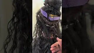 Tight Curly Hand-Tied Rows Hair Transformation! 
