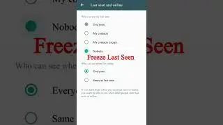 whatsapp Freeze Last Seen 