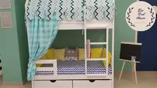 Кроватка-домик из массива