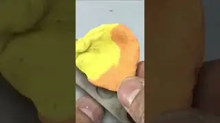 Pouring Glue on Baking Soda Powder 