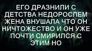 Его дразнили с детства недорослем, жена внушала, что он ничтожество, и он уже почти смирился с эти