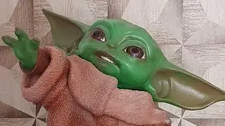 Pintura realista de olhos Baby Yoda The Child Parte 1