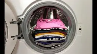 Experiment - T-shirts - in a Washing Machine - full laundry