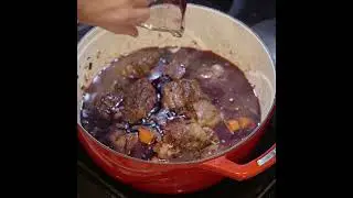 Boef Bourguignon (Julia Child's recipe) 