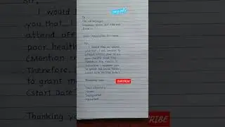 Application for sick leave | leave application for company/office staff 