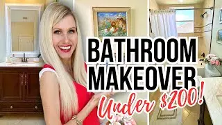 STUNNING *SMALL BATHROOM* MAKEOVER UNDER $200!