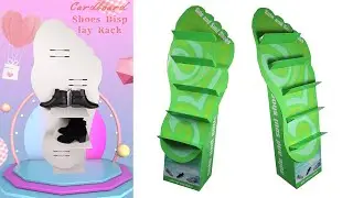 Cardboard Shoes Display Rack Assembling