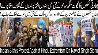 Indian Sikh's Protest Against Hindu Extremism On Navjot Singh Sidhu