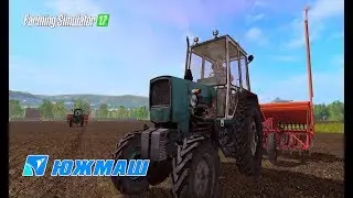Farming Simulator 2017. Нестеровка. Трактор ЮМЗ-6. Сеялка СЗП.
