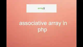 new video with associative array  in php :)