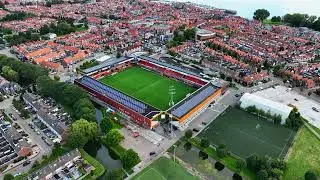 Drone shots voetbal stadion