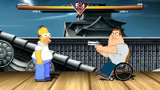 HOMER SIMPSON vs JOE - Highest Level Amazing Fight!