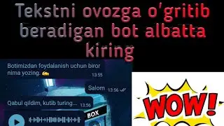 Telegramda tekstni ovozga o'gritib beradigan bot