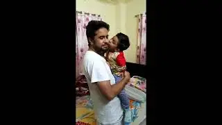 Baby kisses her Papa!