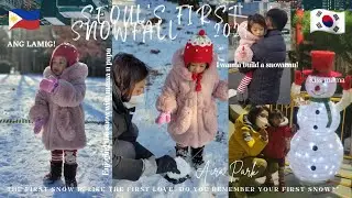 ENJOYING FIRST SNOWFALL IN SEOUL SOUTH KOREA 2021| SNOW IN KOREA 2021| Do you wanna build a snowman?
