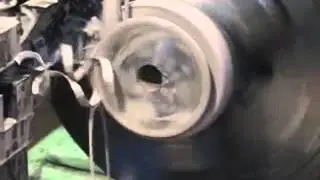 Отрезка тонкой шайбы большим устройством до конца