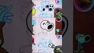 iPad Drawing Friday Night Funkin' Plants vs Rappers | Threepeater | Snowpea | Gatlingmad | 