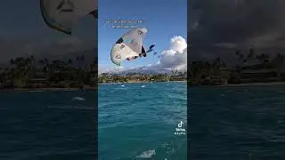 Wingsurfing frontflip fall and make 