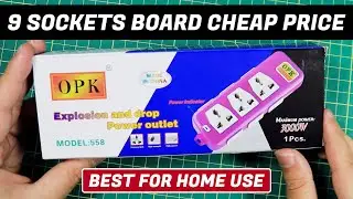 How to make 9 Sockets Extension board in cheap Price at home | extension board wiring