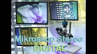 Stereo Mikroskop industri full hd dual output