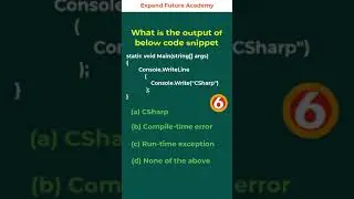 C# Multiple Choice Question 053 - Expand Future Academy 